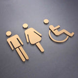 Luxury Matt Surface Metal Washroom Sign, Bathroom Sign, Restroom Sign, Toilet Sign, Disabled Sign, Handicapped Sign