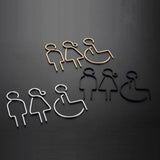 Luxury Matt Surface Metal Washroom Sign, Bathroom Sign, Restroom Sign, Toilet Sign, Disabled Sign, Handicapped Sign