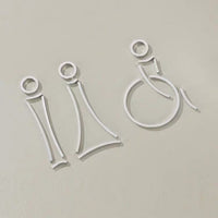 Luxury Matt Surface Metal Washroom Sign, Bathroom Sign, Restroom Sign, Toilet Sign, Disabled Sign, Handicapped Sign