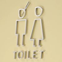 Luxury Aluminium Washroom Sign, Bathroom Sign, Restroom Sign, Toilet Sign