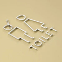 Luxury Aluminium Washroom Sign, Bathroom Sign, Restroom Sign, Toilet Sign