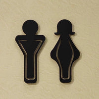 Luxury Aluminium Washroom Sign, Bathroom Sign, Restroom Sign, Toilet Sign