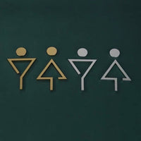 Luxury Aluminium Washroom Sign, Bathroom Sign, Restroom Sign, Toilet Sign