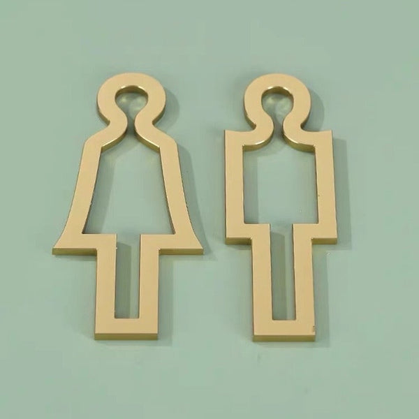 Luxury Aluminium Washroom Sign, Bathroom Sign, Restroom Sign, Toilet Sign