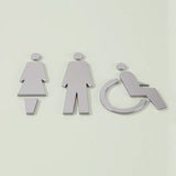 Luxury Matt Surface Metal Washroom Sign, Bathroom Sign, Restroom Sign, Toilet Sign, Disabled Sign, Handicapped Sign