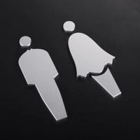 Luxury Aluminium Washroom Sign, Bathroom Sign, Restroom Sign, Toilet Sign