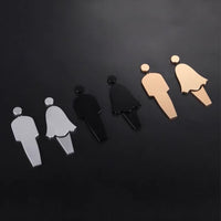 Luxury Aluminium Washroom Sign, Bathroom Sign, Restroom Sign, Toilet Sign