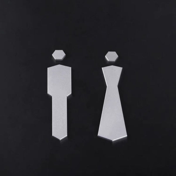 Luxury Aluminium Washroom Sign, Bathroom Sign, Restroom Sign, Toilet Sign