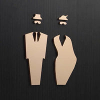 Luxury Aluminium Washroom Sign, Bathroom Sign, Restroom Sign, Toilet Sign