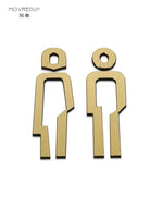 Luxury Aluminium Washroom Sign, Bathroom Sign, Restroom Sign, Toilet Sign