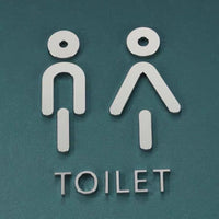 Luxury Aluminium Washroom Sign, Bathroom Sign, Restroom Sign, Toilet Sign