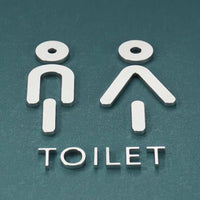 Luxury Aluminium Washroom Sign, Bathroom Sign, Restroom Sign, Toilet Sign