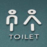 Luxury Aluminium Washroom Sign, Bathroom Sign, Restroom Sign, Toilet Sign