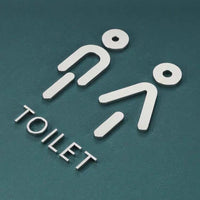 Luxury Aluminium Washroom Sign, Bathroom Sign, Restroom Sign, Toilet Sign