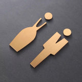 Luxury Aluminium Washroom Sign, Bathroom Sign, Restroom Sign, Toilet Sign