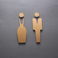 Luxury Aluminium Washroom Sign, Bathroom Sign, Restroom Sign, Toilet Sign