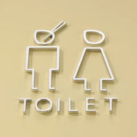 Luxury Aluminium Washroom Sign, Bathroom Sign, Restroom Sign, Toilet Sign