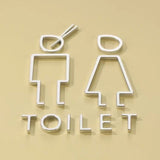 Luxury Aluminium Washroom Sign, Bathroom Sign, Restroom Sign, Toilet Sign