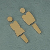 Luxury Aluminium Washroom Sign, Bathroom Sign, Restroom Sign, Toilet Sign