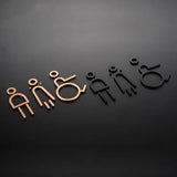 Luxury Matt Surface Metal Washroom Sign, Bathroom Sign, Restroom Sign, Toilet Sign, Disabled Sign, Handicapped Sign