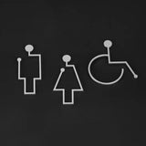 Luxury Matt Surface Metal Washroom Sign, Bathroom Sign, Restroom Sign, Toilet Sign, Disabled Sign, Handicapped Sign