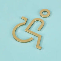 Luxury Matt Surface Metal Washroom Sign, Bathroom Sign, Restroom Sign, Toilet Sign, Disabled Sign, Handicapped Sign