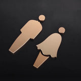 Luxury Aluminium Washroom Sign, Bathroom Sign, Restroom Sign, Toilet Sign