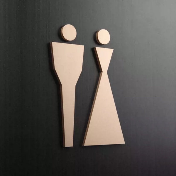 Luxury Aluminium Washroom Sign, Bathroom Sign, Restroom Sign, Toilet Sign