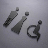 Luxury Matt Surface Metal Washroom Sign, Bathroom Sign, Restroom Sign, Toilet Sign, Disabled Sign, Handicapped Sign