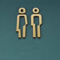 Luxury Aluminium Washroom Sign, Bathroom Sign, Restroom Sign, Toilet Sign