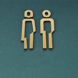 Luxury Aluminium Washroom Sign, Bathroom Sign, Restroom Sign, Toilet Sign