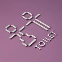 Luxury Aluminium Washroom Sign, Bathroom Sign, Restroom Sign, Toilet Sign