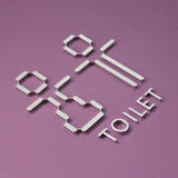 Luxury Aluminium Washroom Sign, Bathroom Sign, Restroom Sign, Toilet Sign