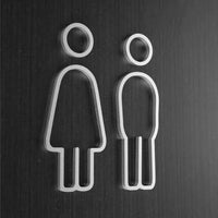 Luxury Aluminium Washroom Sign, Bathroom Sign, Restroom Sign, Toilet Sign