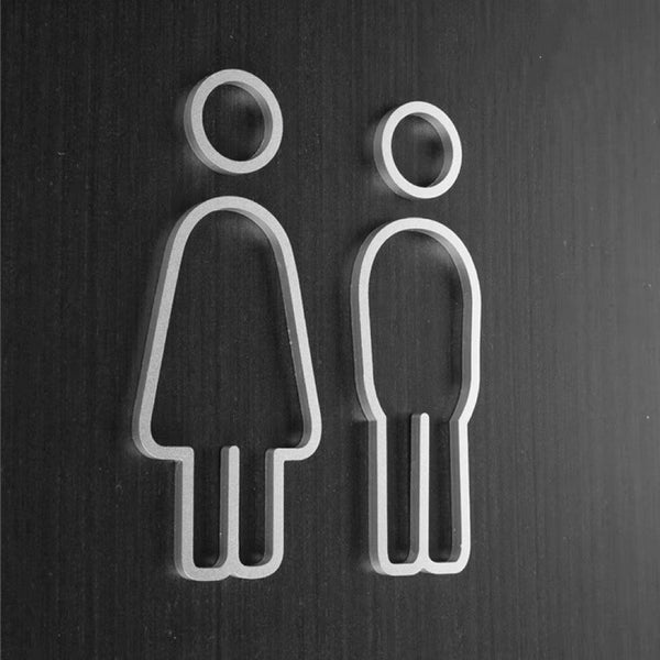 Luxury Aluminium Washroom Sign, Bathroom Sign, Restroom Sign, Toilet Sign