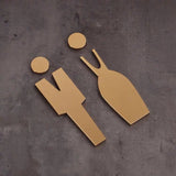 Luxury Aluminium Washroom Sign, Bathroom Sign, Restroom Sign, Toilet Sign