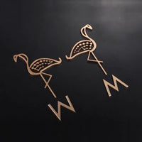 Luxury Aluminium Flamingo Washroom Sign, Bathroom Sign, Restroom Sign, Toilet Sign