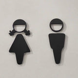 Luxury Aluminium Washroom Sign, Bathroom Sign, Restroom Sign, Toilet Sign