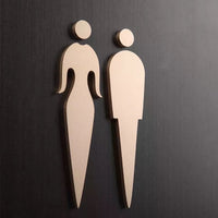 Luxury Aluminium Washroom Sign, Bathroom Sign, Restroom Sign, Toilet Sign