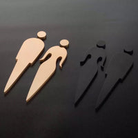 Luxury Aluminium Washroom Sign, Bathroom Sign, Restroom Sign, Toilet Sign