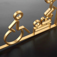 Luxury Matt Surface Side Mount Washroom Sign, Bathroom Sign, Restroom Sign, Toilet Sign, Disabled Sign, Baby Changing Sign