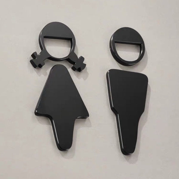 Luxury Aluminium Washroom Sign, Bathroom Sign, Restroom Sign, Toilet Sign