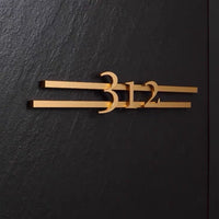 Luxury Matt Surface Metal Door Number Sign, Number Sign, Hotel Number Sign