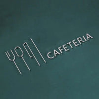 Luxury Matt Surface Metal Restaurant Sign, Cafe Sign, Hotel Sign