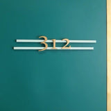 Luxury Matt Surface Metal Door Number Sign, Number Sign, Hotel Number Sign