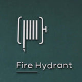 Luxury Matt Surface Aluminium Fire Extinguisher Sign, Fire Hydrant Sign