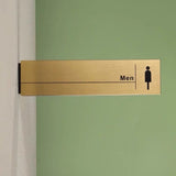 Luxury Matt Surface Side Mount Washroom Sign, Bathroom Sign, Restroom Sign, Toilet Sign