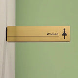 Luxury Matt Surface Side Mount Washroom Sign, Bathroom Sign, Restroom Sign, Toilet Sign