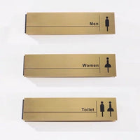 Luxury Matt Surface Side Mount Washroom Sign, Bathroom Sign, Restroom Sign, Toilet Sign