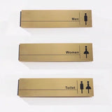 Luxury Matt Surface Side Mount Washroom Sign, Bathroom Sign, Restroom Sign, Toilet Sign